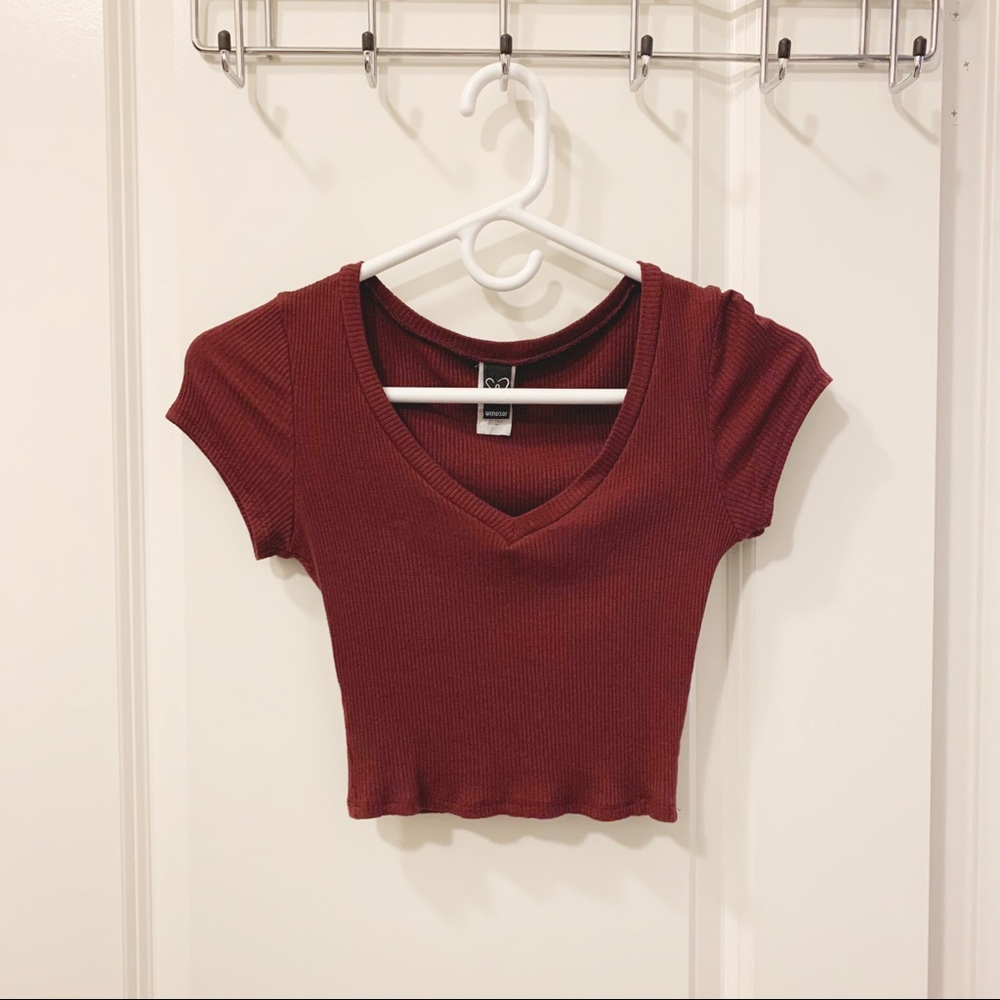 Windsor Burgundy Crop Top